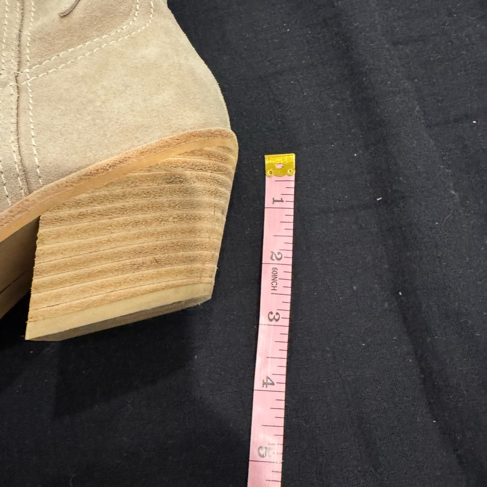 Dolce Vita Beige Embroidered Heeled Boots-see pic 4 details,angles&measurements - Picture 7 of 15